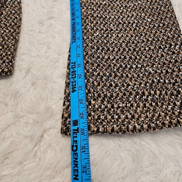 Worthington X Jason Bolden Women's Gold Multi Tweed Pants Size 4 - Picture 6 of 10